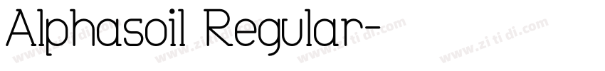 Alphasoil Regular字体转换